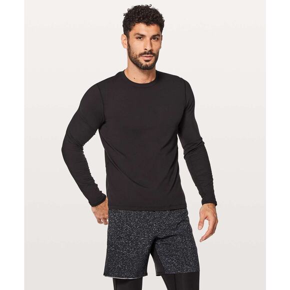 Lululemon Men’s Surge Warm Long Sleeve Black XXL Layer Lightweight Athleisure - Picture 1 of 6